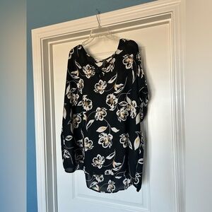 Maurices Black Floral Blouse